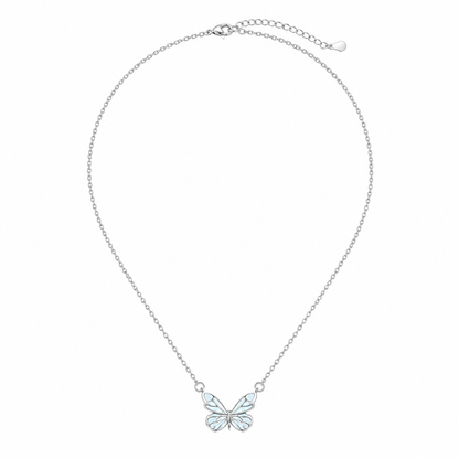 Butterfly necklace with extender chain